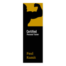 Personal Trainer Brown Vertical Business Card