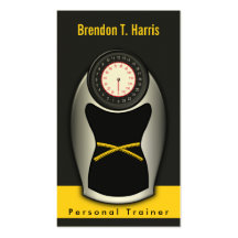 Personal Trainer Business Cards - Black and Yellow
