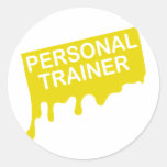 Personal-Trainer-Goldshirt.png Round Stickers