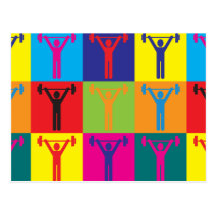 Personal Training Pop Art Post Cards