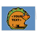 Personalise a Dinosaur, <YOUR TEXT> cards
