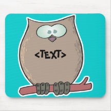 Personalise an Owl, <TEXT> Mousemats