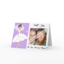 Personalise Be My Maid of Honour Photo Invitation