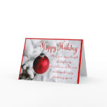Personalise Blank Christmas Ball Ornament Greeting cards