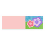 Personalise Blank Flowers Skinny Profile Card business cards