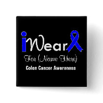 Personalise Blue Ribbon Colon Cancer