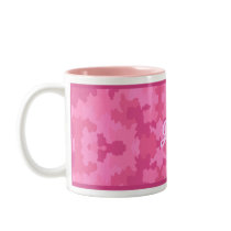 Personalise Bright Pink Camouflage Mug
