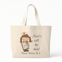 Personalise Brunette Nurse Gifts! Bags