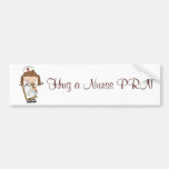 Personalise Brunette Nurse Gifts! Bumper Stickers
