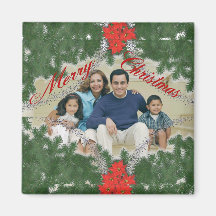 Personalise Christmas Photo Magnet
