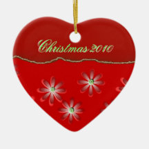 Personalise Cristmas Heart Ornaments