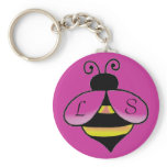 Personalise Initials / Name Cute Bee Keychain