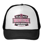 Personalise it REAL MEN WEAR PINK Breast Cancer Trucker Hats