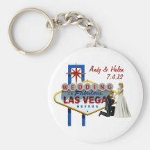 Personalise Las Vegas Wedding Keepsake Keychain