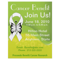 Personalise Lung Cancer Fundraising Benefit Custom Flyer
