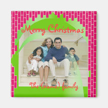 Personalise Merry Christmas Photo ... - Customised Refrigerator Magnet