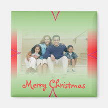Personalise Merry Christmas Photo Magnet