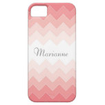 Personalise Name Pink Chevron iPhone 5 Case casemate cases