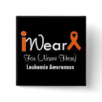 Personalise Orange Ribbon Leukaemia
