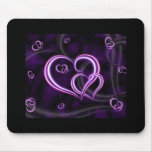 Personalise Purple Hearts Elegant mousepads