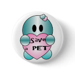 Personalise SACE A PET Cute Character buttons