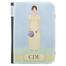 Personalise this Jane Austen Style Regency Girl Kindle Keyboard Case
