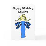Personalise w/any name Blue Fairy Birthday