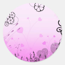 Personalise Wedding / Valentine's Day Round Sticker