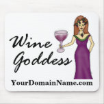 Personalise with your web site url Wine Goddess Mousemat