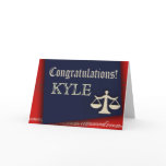Personalise your own law school graduate design greeting card