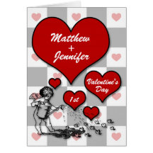 Personalised 1st Valentine's Day Cupid Cards