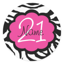 Personalised 21st Birthday Sticker
