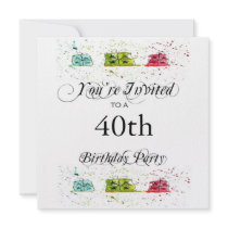 Personalised 40th Birthday Party Invitations