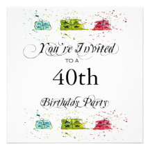 Personalised 40th Birthday Party Invitations
