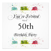 Personalised 50th Birthday Party Invitations