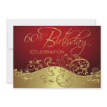 Personalised 60th Birthday Party Invitations