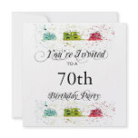 Personalised 70th Birthday Party Invitations