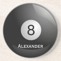 Personalised 8 ball, Billiards Pool Drink Coaster