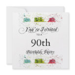 Personalised 90th Birthday Party Invitations