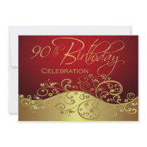 Personalised 90th Birthday Party Invitations