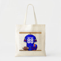Personalised American Football Grid Iron jersey Tote Bag