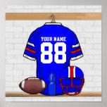 Personalised American Football Grid Iron jersey Poster