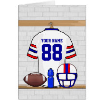 Personalised American Football Grid Iron WRB Greeting Cards