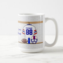 Personalised American Football Grid Iron WRB Coffee Mug