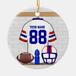 Personalised American Football Grid Iron WRB Christmas Ornament