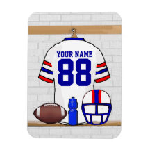 Personalised American Football Grid Iron WRB Rectangle Magnet