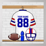 Personalised American Football Grid Iron WRB Print