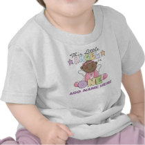 Personalised Angel Girl 1st Birthday Tshirt