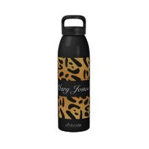 Personalised Animal Print Liberty Water Bottle