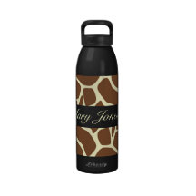 Personalised Animal Print Liberty Water Bottle